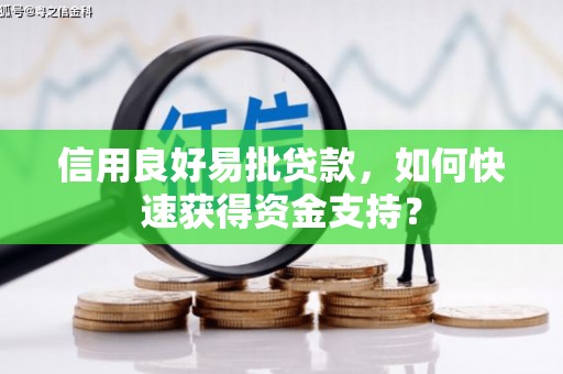 石排信用良好易批贷款，如何快速获得资金支持？