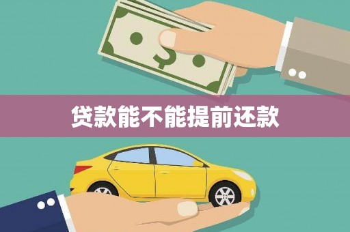 丰都贷款能不能提前还款