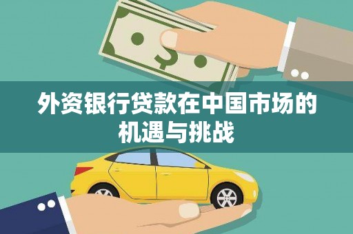 西吉外资银行贷款在中国市场的机遇与挑战