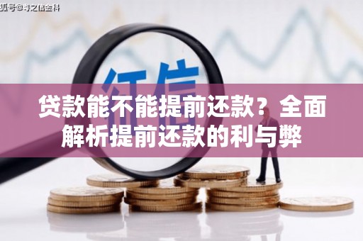 埌东贷款能不能提前还款？全面解析提前还款的利与弊