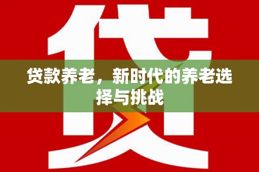 城关贷款养老，新时代的养老选择与挑战