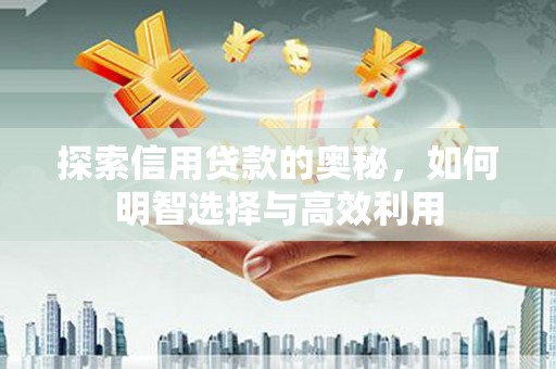 张家川探索信用贷款的奥秘，如何明智选择与高效利用